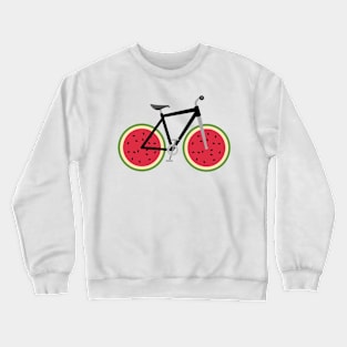 Sweet Summer Watermelon Wheels Bike Crewneck Sweatshirt